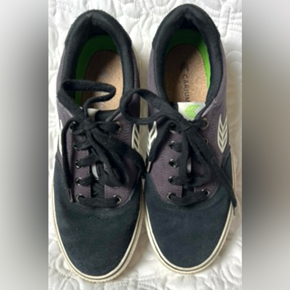 CARIUMA Naoica Tennis Blue Gray Shoe Lace Up Suede Canvas Tie Size 8.5 - Picture 3 of 16
